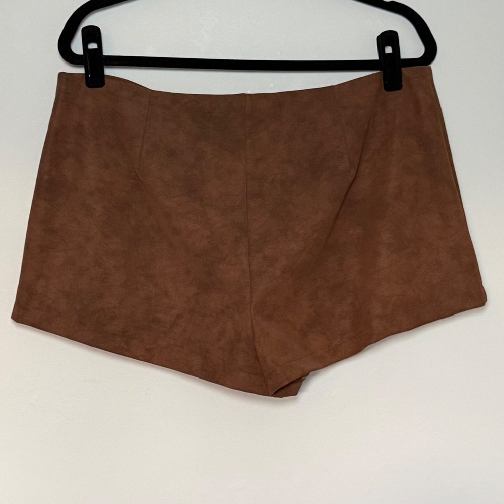 Gianni Bini 'Rebecca' NWT Faux Suede Shorts Caramel Brown 70602SH1125 Womens 12